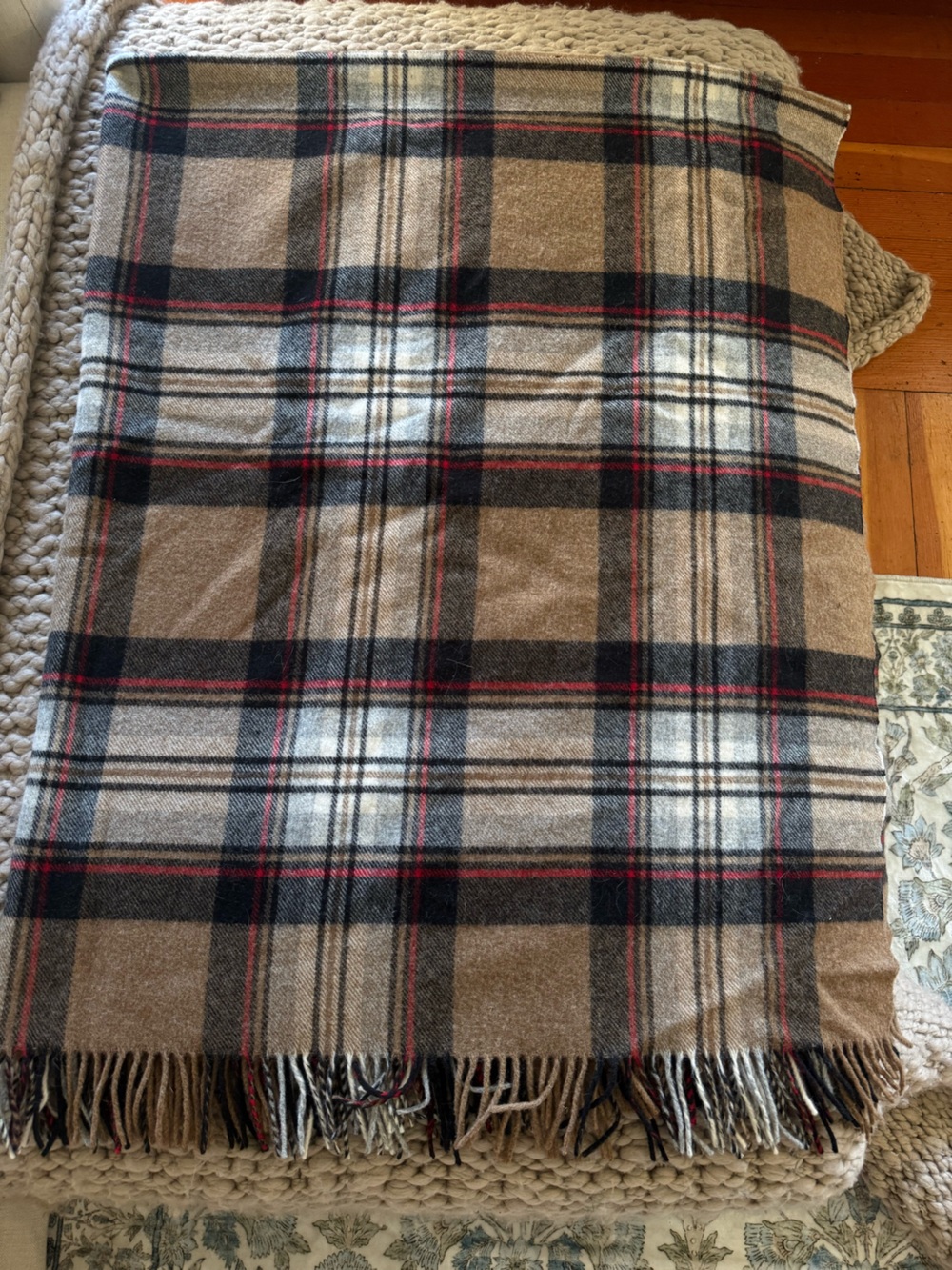 Beonte by Moon 100% Pure Merino Wool Throw Blanket